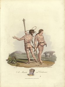 Illustration für Die Kostüme der ursprünglichen Bewohner der britischen Inseln von English School