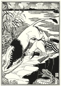 Illustration für die Abenteuer des Baron Münchhausen von English School