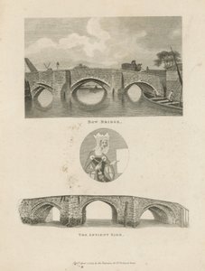 Illustrationen, die die Bow Bridge darstellen von English School