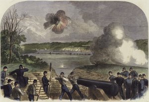 Illustrationen des Krieges in Amerika von English School
