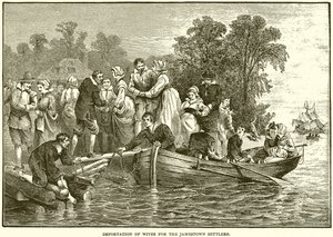 Einfuhr von Ehefrauen für die Siedler von Jamestown