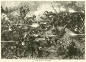In der Schlacht von St. Quentin, Januar 1871 von English School