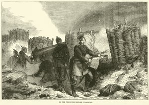 In den Schützengräben vor Straßburg, September 1870 von English School