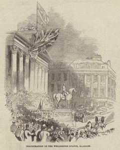 Einweihung der Wellington-Statue, Glasgow (Gravur) von English School