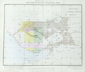 Indexkarte der Kutch-Topographischen Vermessung durch die Trigonometrische Abteilung, Vermessung von Indien, Dehra Dun, November 1881