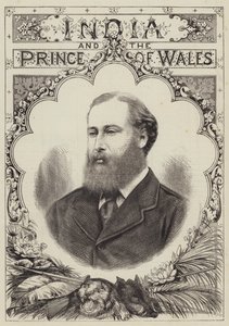 Indien und der Prinz von Wales (Stich) von English School