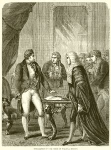 Einsetzung des Prinzen von Wales als Regent von English School