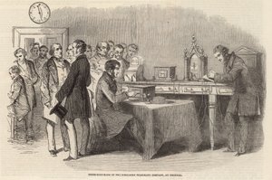 Instrumentenraum der Submarine Telegraph Company in Cornhill von English School
