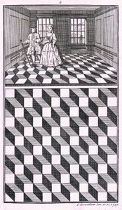 Innenraum, Illustration aus Verschiedene Arten der Bodendekoration, von John Carwitham, 1739