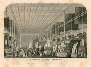 Innenansicht nach Westen vom Dantes Tempel, Große Ausstellung, 1851 von English School
