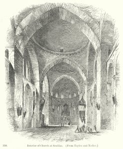 Innenansicht der Kirche in Souillac von English School