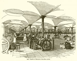 Innenraum der Flachsmühle von Marshall, Leeds