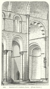 Innenansicht von S Isidoro, Leon (Gravur) von English School