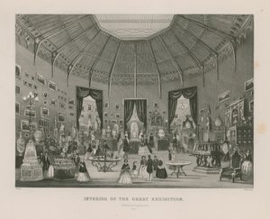 Innenansicht der Großen Ausstellung, 1851, Zollvereinsabteilung von English School