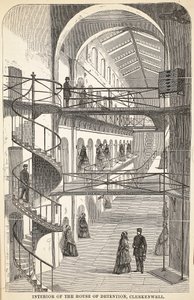 Innenansicht des House of Detention, Clerkenwell, Illustration aus The Criminal Prisons of London and Scenes from Prison Life von Henry Mayhew und John Binny, veröffentlicht 1862