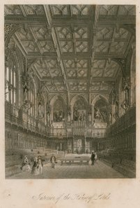 Innenansicht des House of Lords, Westminster, London von English School