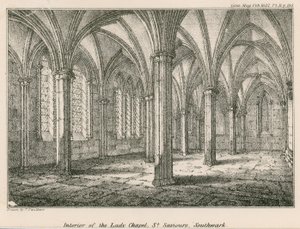 Innenansicht der Lady Chapel, St. Saviours, Southwark von English School