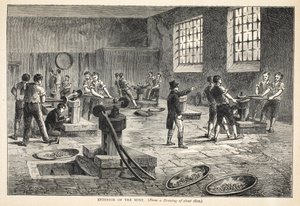 Innenansicht der Münze, nach einer Zeichnung von etwa 1820