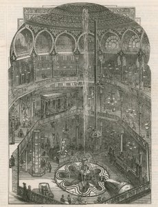 Innenansicht des Panopticons, Leicester Square, London von English School