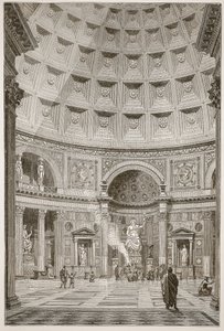 Innenraum des Pantheon in Rom (restauriert) von English School