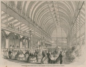 Innenansicht des Gewächshauses in den Gärten der Königlichen Gartenbaugesellschaft von English School