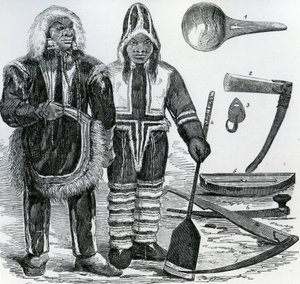 Inuit-Paar (Gravur)
