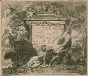 Einladung zur Beerdigung von Mr. Nicholson in St. Alphage, London Wall, im Jahr 1753