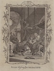 Isaak segnet Jakob (Gravur) von English School