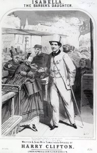 Isabella die Tochter des Barbiers, Werbung für die Musik von Harry Clifton, 1865