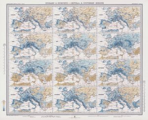 Isobaren und Isohyeten, Zentral- und Südeuropa