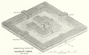 Isometrische Erhebung des Tempels Salomos, nach Calmet (Gravur) von English School