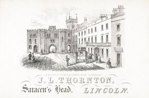 J L Thornton, Saracens Head und Stone, Lincoln von English School