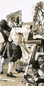 Jacobus de Wet malt im Holyrod House von English School