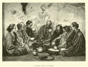 Japanische Familie beim Abendessen von English School