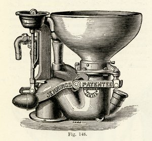 Jennings verbessertes Bramah-Ventil-Klosett, 1870 von English School