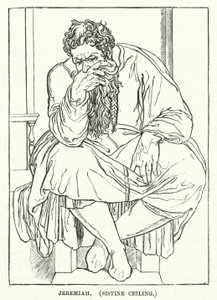 Jeremia, Sixtinische Decke (Gravur)