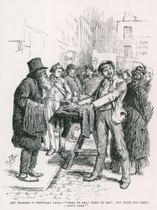 Jüdische Händler in Petticoat Lane von English School