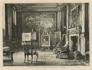John Everett Millais zu Hause von English School