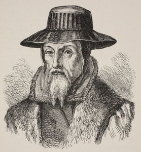 John Foxe, Illustration aus Die Kirche von England: Eine Geschichte für das Volk von H.D.M. Spence-Jones, veröffentlicht um 1910 von English School