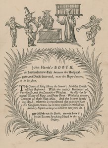 John Harriss Bude auf dem Bartholomäus-Jahrmarkt von English School