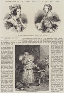 Jubiläumsjahr der Regentschaft der Königin, das frühe Leben Ihrer Majestät (Gravur) von English School