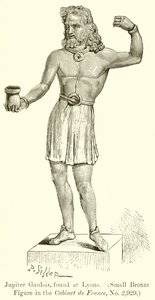 Jupiter Gaulois gefunden in Lyon. (Kleine Bronzefigur im Cabinet de France, Nr. 2.929) von English School