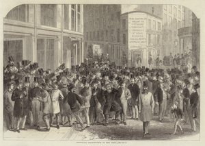 Börsenmakler am Bordstein in New York von English School