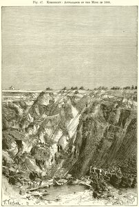 Kimberley: Aussehen der Mine im Jahr 1880 von English School