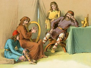 König Alfred im Zelt von Guthrum von English School