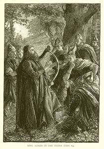 König Alfred im dänischen Lager, 895 von English School