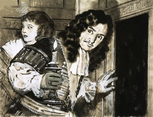 König Karl II. versteckt sich nach seiner Niederlage in der Schlacht von Worcester