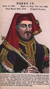 König Heinrich IV (farbige Gravur) von English School