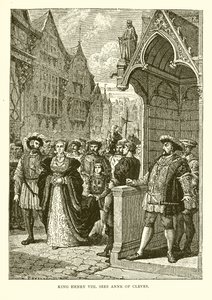 König Heinrich VIII. sieht Anne von Kleve von English School
