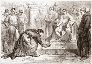 König Johann und der Legat des Papstes, Illustration aus Die Geschichte des Protestantismus von James Aitken Wylie, veröffentlicht 1878 von English School